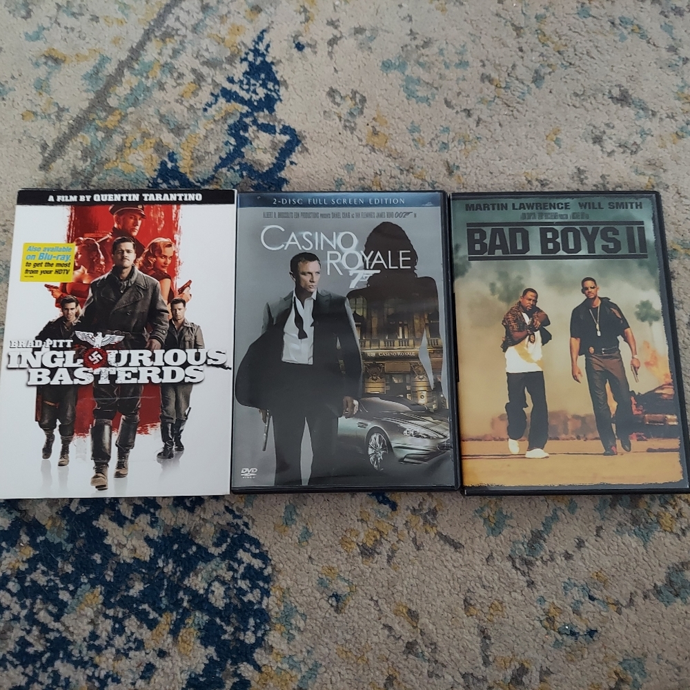 007, Bad Boys, Inglorious Bastards DVDs